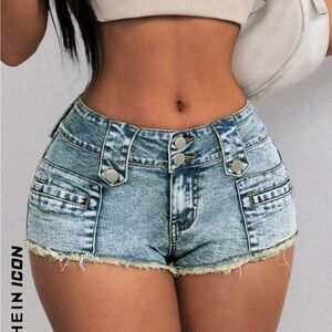 Shein Low Waist Denim Shorts